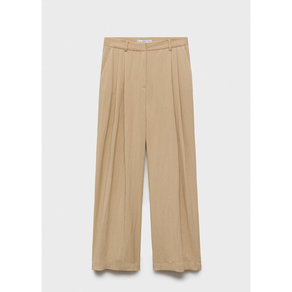 Straight mid-rise suit pants